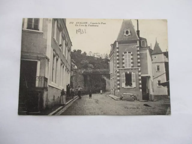 Cpa Yonne 89 Avallon Cousin Le Pont Un Coin Du Faubourg