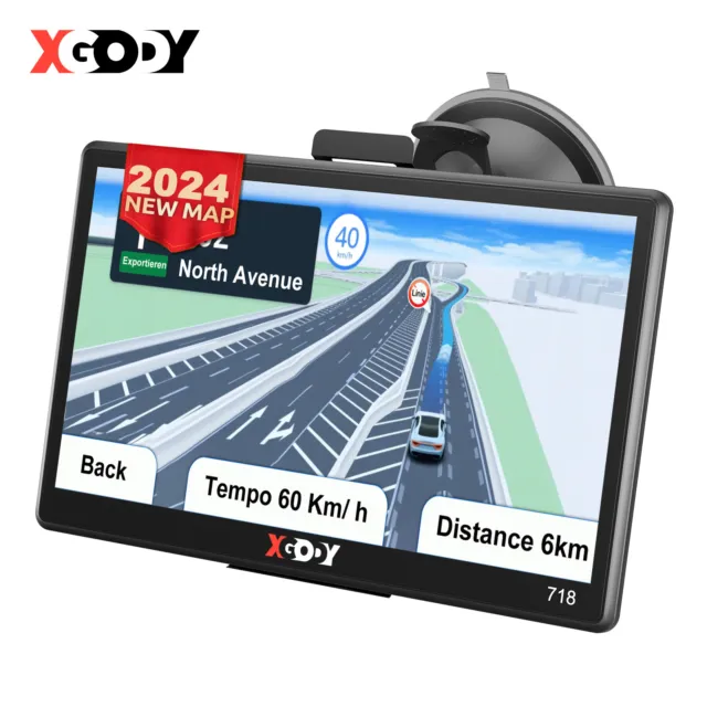 XGODY 7 Inch Truck  HGV LGV SAT NAV GPS Navigation UK & Euriope Maps FM 2024 NEW