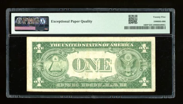 DBR 1935-A $1 Silver Experimental (R) STAR Fr. 1609* PMG 25 EPQ Ser # *91185623A 2