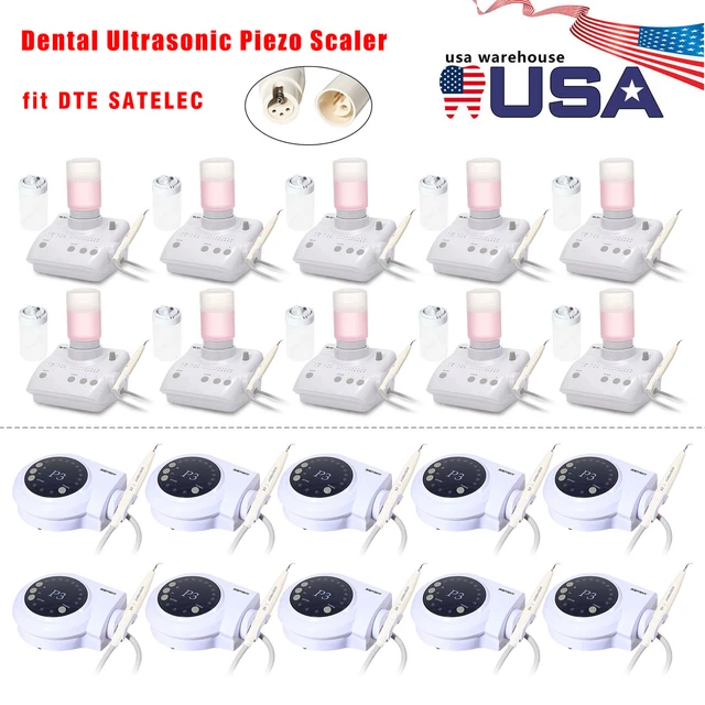 1-10set Dental Portable Ultrasonic Scaler + Handpiece +(Bottles) Fit DTE SATELEC