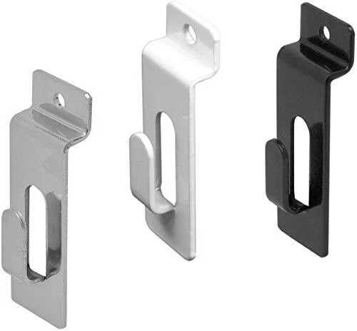 Slatwall Utility Notch Hook, Picture Hanger for Slatwall & Slat Grid, Chrome