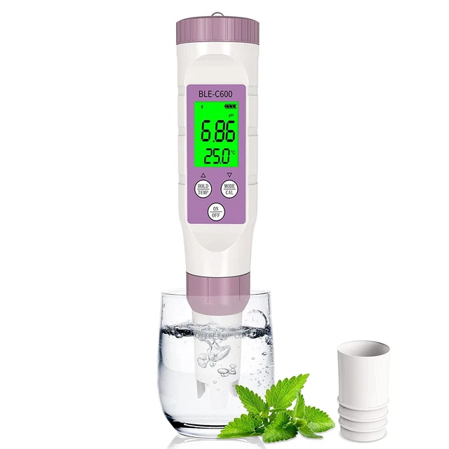 RCYAGO PH Meter, Digital 7 in 1 PH/TDS/EC/ORP/S.G/Salinity/Temp Meter with ATC,