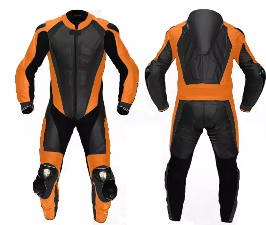 Mens A Grade Leather Motorcycle 1PC Suit Motorbike Rider Racing Armour Sports AB