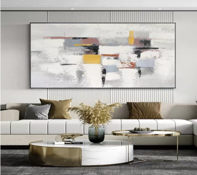 Sale Abstract Tan Grey Colors HANDMADE 60"H X 48W Painting Winford2,495 Now 995