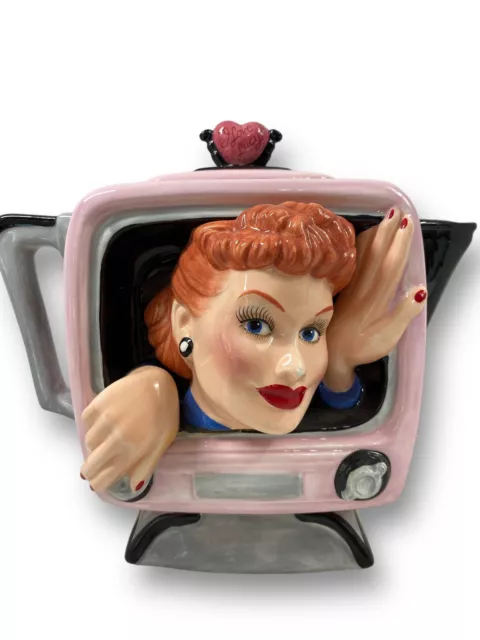 I Love Lucy TV Ceramic 3D Mid Century Television Teapot Tea Pot 1996 MCM DesiLu