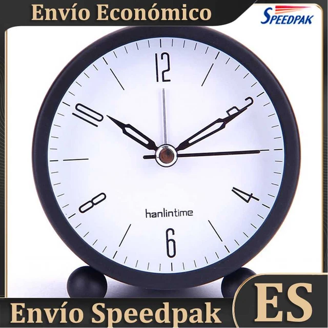 Zuoox Luminous - Despertador, reloj de escritorio redondo de 4 pulgadas, silenci