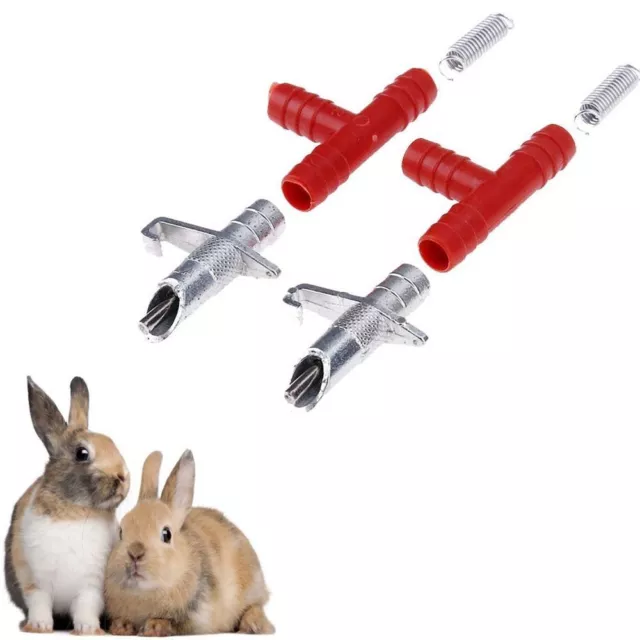 30pcs Rabbit Nipple Water Drinker Waterer Poultry Feeder Bunny Rodent Mouse