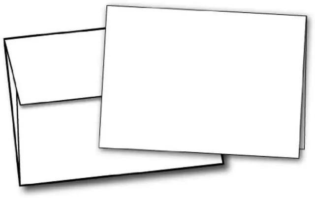 Juegos de Tarjetas de Felicitación Blancas en Blanco Pesadas 5"" X 7"" 20 Tarjetas