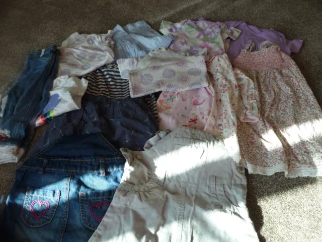 Job Lot Bundle Baby Girls Clothes 9-12 Months