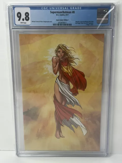 Superman/Batman #8 DC Comics 2017 CGC 9.8 SDCC 2017 Excl. Supergirl Virgin Cover