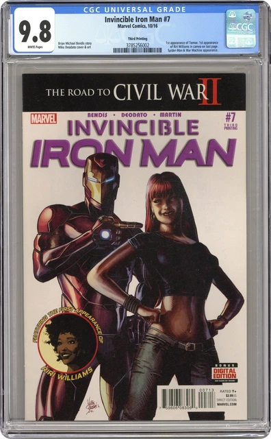 Invincible Iron Man #7D Deodato Variant 3rd Printing CGC 9.8 2016 3785256002