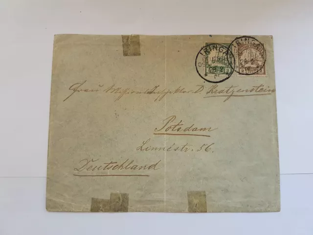 DOA Deutsch Ostafrika Brief mit Mi. Nr. 11 und 12 Stempel  IRINGA 28.2.1905