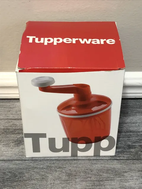 Tupperware Tall Supersonic Chopper System Mix Whip Chop Prep / Red 3 Cup New