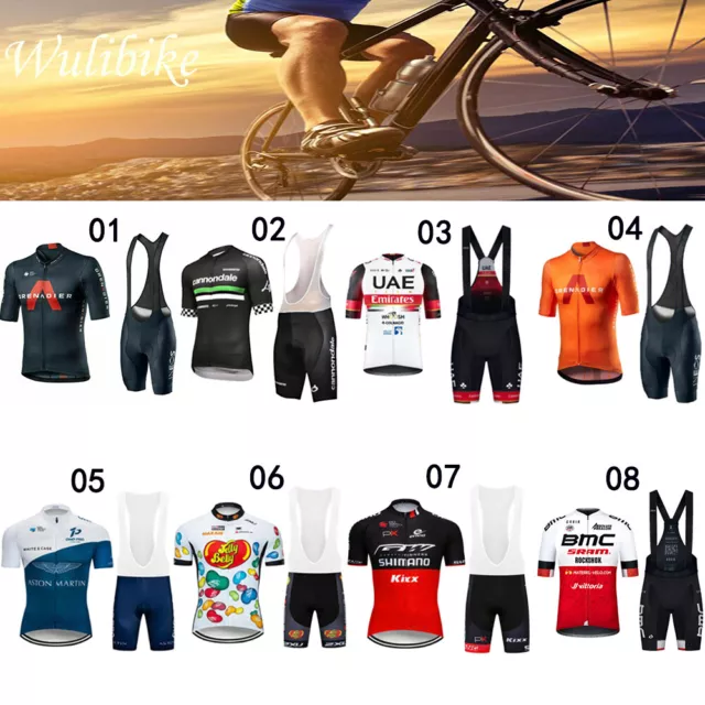 Herren Fahrradbekleidung Fahrradtrikot Radtrikot Kurzarm Anzug Bib Hosen Trikot