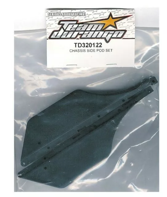 Vintage RC Team Durango TD320122 Chassis Side Pod Set DEX210 DEX210v2 Old Stock