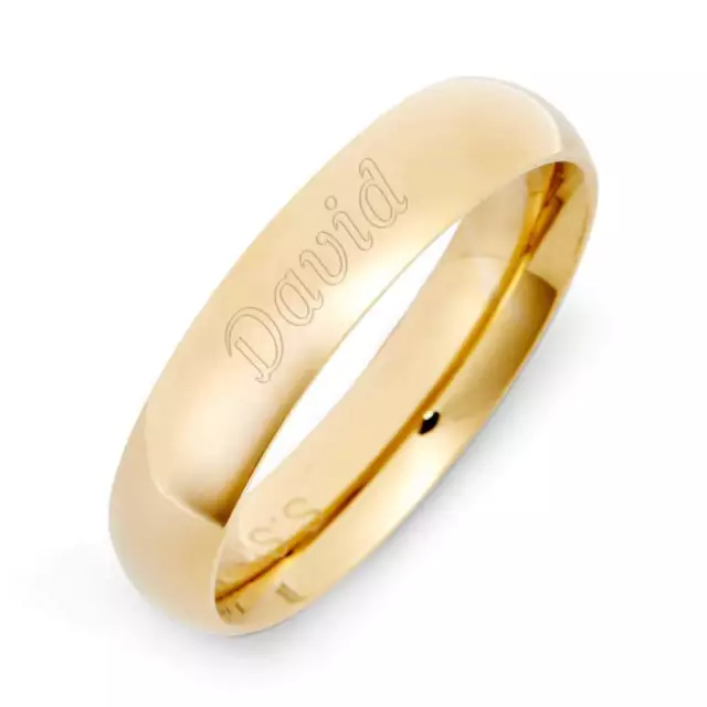 Gold Plated 5mm Stainless Steel Comfort Fit Band