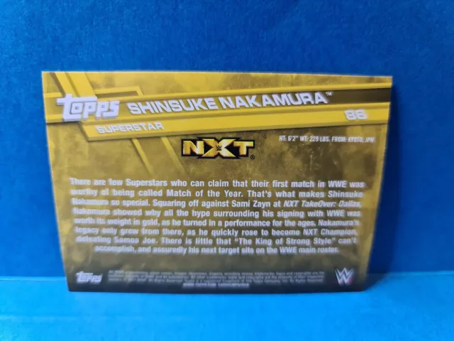 SHINSUKE NAKAMURA 🏆2017 WWE NXT Topps #86 Wrestling Card 🏆FREE POST 2