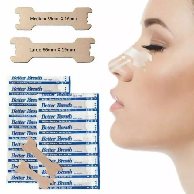 2-200 Nasenpflaster Nasenstrips Better Breath Besser Atmen Braun Transparent 2