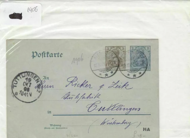 German Postal History Stamps Cover 1906 Ref 8760