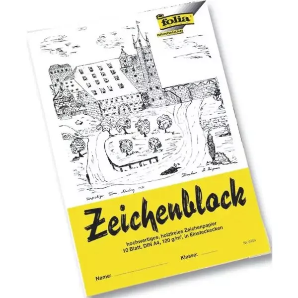 folia Zeichenblock, DIN A3, 120 g/qm, 10 Blatt