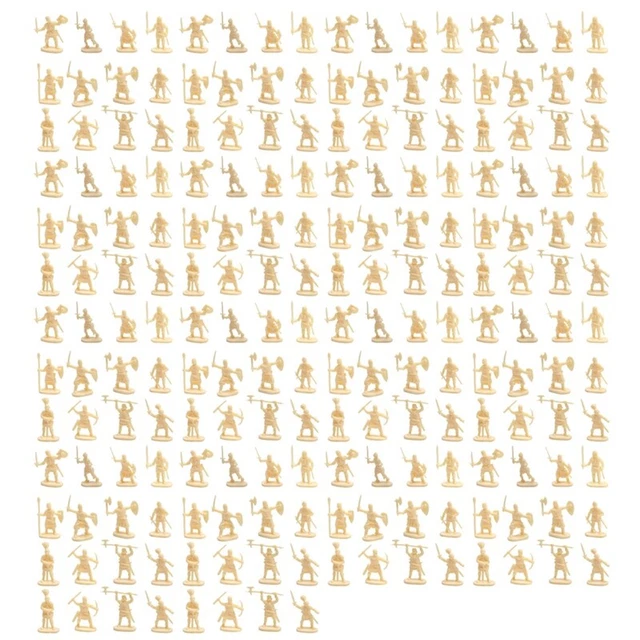 1:72 200/Set Plastic Ancient Figures Toy Archaic Soldiers Men Swordsman Act B3D9