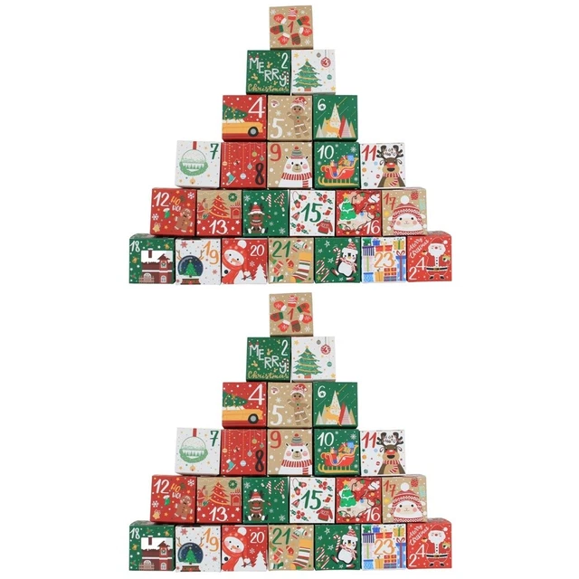48 pcs Bonbons Chocolat de sucre Boîte Noël Suspendus Sacs De Bonbons
