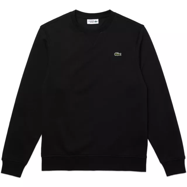 Lacoste Sport Sweatshirt Black Mens Crew Neck Size M XL SH1505