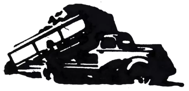 Vintage Metal Letterpress Print Block DUMP TRUCK OLD AUTOMOBILE CAR ART DECO S