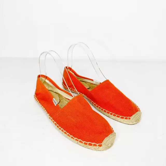 SOLUDOS Dali Espadrilles in Tangerine Red Orange canvas slip on flats womens 6