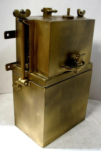 Early Solar Model 29F Rectangular Brass Carbide Acetylene Generator Ford Packard