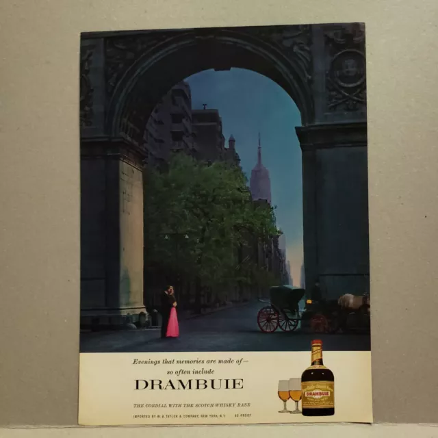 1967 Drambuie Scotch Whisky Print Ad Evenings That Memories are Made Of