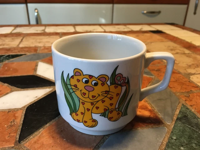 Tasse  Tigre  Porcelaine Made In Italy - Monopoli - Vintage  1950