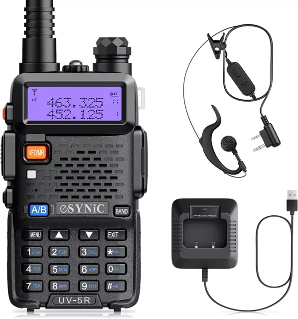 Handheld Police Radio Scanner Fire Transceiver Portable Antenna Walkie Talkie UK