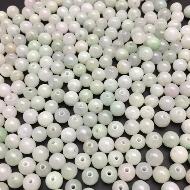 100PCS Natural Grade A Jade Jadeite 5.5mmW Smooth Loose Beads Wholesale