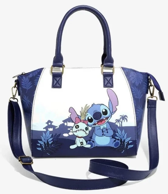 LOUNGEFLY DISNEY LILO & Stitch Satchel Bag Dark Blue Scrump Crossbody