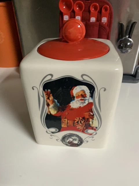 2006 Gibson Coke Coca-Cola Santa Claus Christmas Cookie Snack Jar 75 Years