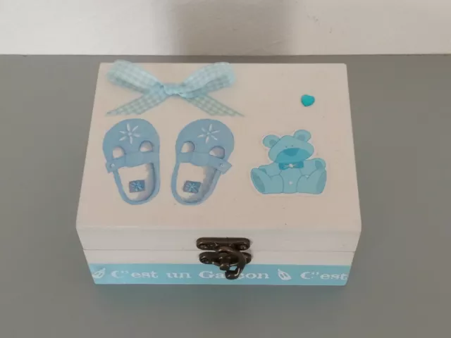 Boite à secret , boite a  souvenir de votre Bébé , 1er dent , bracelet naissance