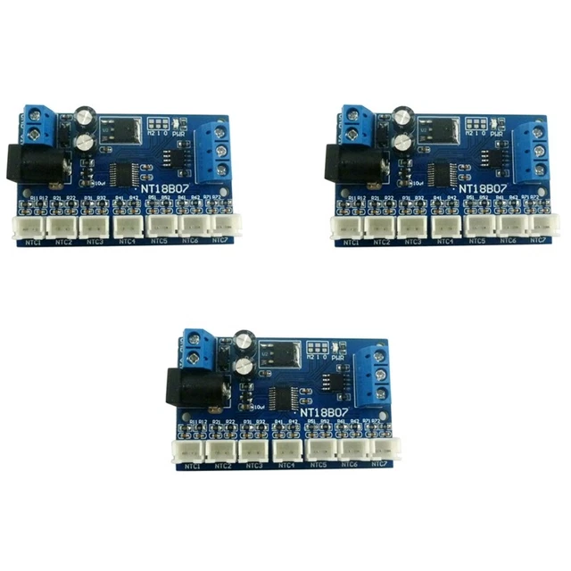 3X 7 Channel RS485 NTC Temperature Sensor Measurement MODBUS RTU Paperless RecordsH4I8