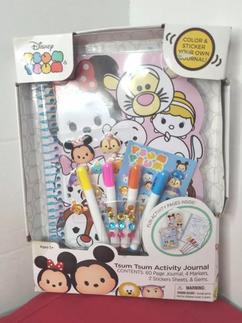 Disney's Tsum Tsum Activity Journal 60 pages Color & Sticker Journal School Gift