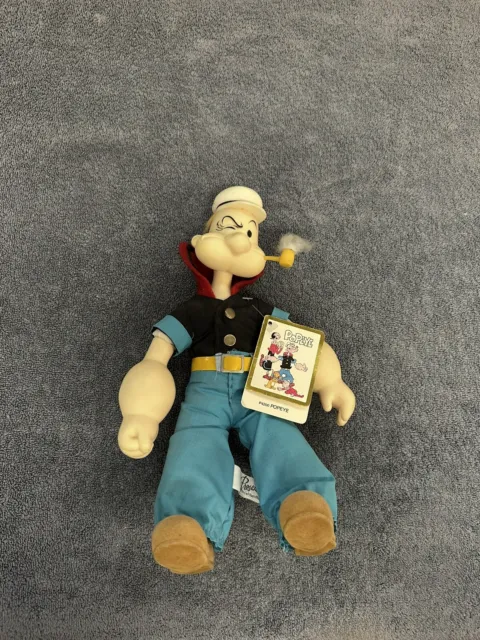 1985 Vintage Presents Hamilton Gift King Feature Popeye Doll w/ Tags