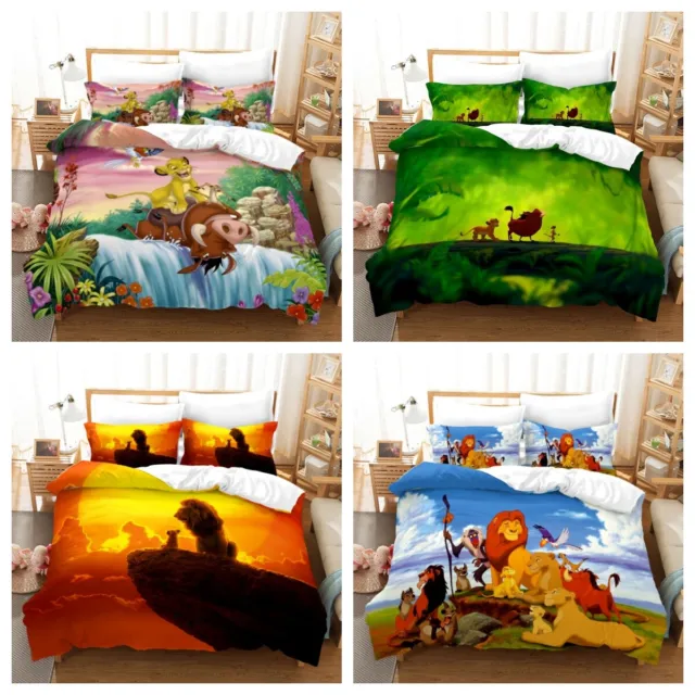 3D The Lion King Simba Bettwäsche Set Kinder Bettbezug Set 135x200 200x200 3tlg