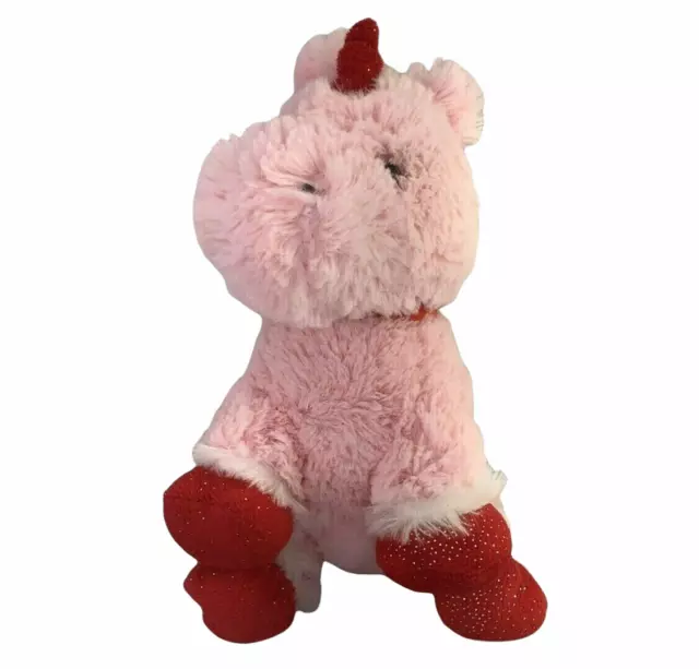 Rosa Unicornio Peluche San Valentín Brillo Corazón Amor Cuento de Hadas Suave Animal Aventura