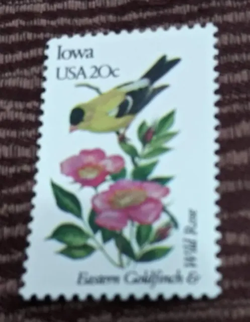 .20 Cent Stamp. State Birds and Flowers. Hawaii. Hawaiian Goose & Hibiscus