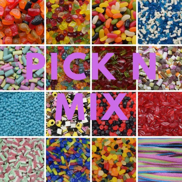 Pick N Mix RETRO SWEETS CANDY Wedding Favours Kids Treats Party Wholesale Bulk