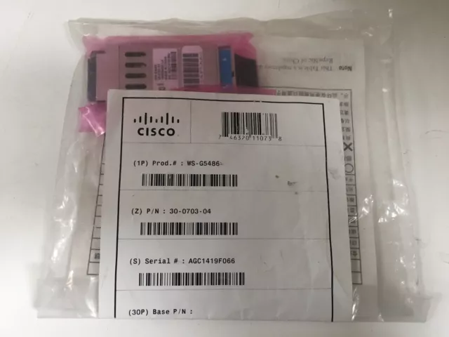 Cisco WS-G5486 1000BASE-LX Gbic Módulo Nuevo G5486 45 Días Garantía