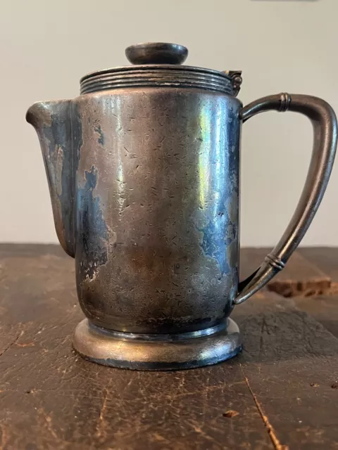 RARE New York City NYC Railroad International Silver CO Silver Soldered Teapot