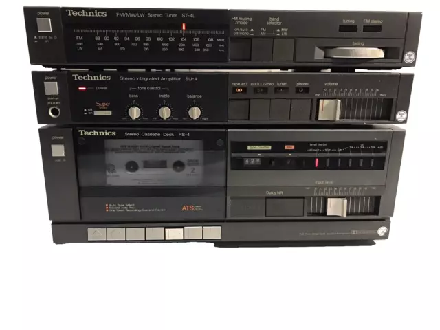 Technics Mini Hifi Stack System Separates Amp  Su-4. Tuner. St-4L. Tapedeck Rs-4