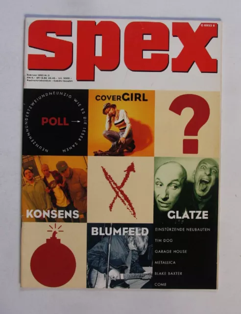 Spex Februar 1993 Ger Magazine Poll 1992 Neubauten Kreator Come Metallica