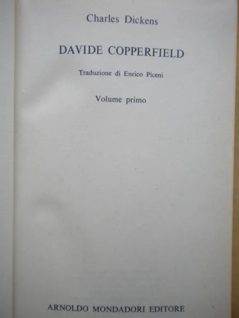 Davide Copperfield 2 volumi	completo Dickens Charles	Mondadori	rilegato ottimo