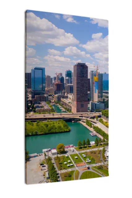 Leinwandbild Kunst-Druck Panorama der Stadt 50x100 cm